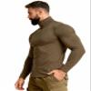 IVOVFANZY Thermal Turtleneck Men Undershirt Base Layer Top Long Sleeve Shirts Basic Pullover T-Shirts(Brown, L) view 2