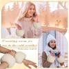 SATINIOR Faux Fur Short Wrist Cuff Winter Fuzzy Wrist Cuff Warmers for Women Girls Favors(Beige) view 4