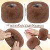 SATINIOR Faux Fur Short Wrist Cuff Winter Fuzzy Wrist Cuff Warmers for Women Girls Favors(Khaki) view 3