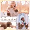 SATINIOR Faux Fur Short Wrist Cuff Winter Fuzzy Wrist Cuff Warmers for Women Girls Favors(Khaki) view 4