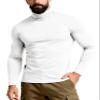 IVOVFANZY Mens Turtleneck Long Sleeve Shirts Thermal Base Layer Top Lightweight Undershirt(White, XL) view 1