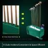 RODIETO Automatic Golf Ball Dispenser, No Electricity Required Golf Ball Teeing Device with 9 Holes Club Holder, Capacity 100 Golf Balls, Golf Club Organizer for Golf Ball Game, Sport, Training view 2