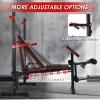 Arlopu 900LBS 6-in-1 Adjustable Weight Bench Set W/Leg Extension and Preacher Curl, Multi-Function, Olympic Foldable Bench Press Set W/2" Pegs and 40 Squat Rack, Flat Exercise Workout for Home Gym view 3