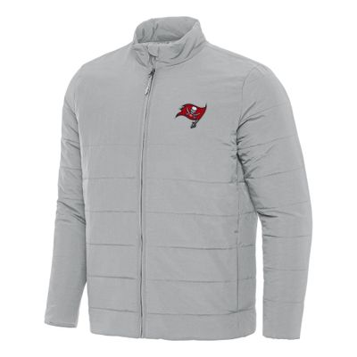 Antigua Men's Gray Tampa Bay Buccaneers Swelter Full-Zip Jacket