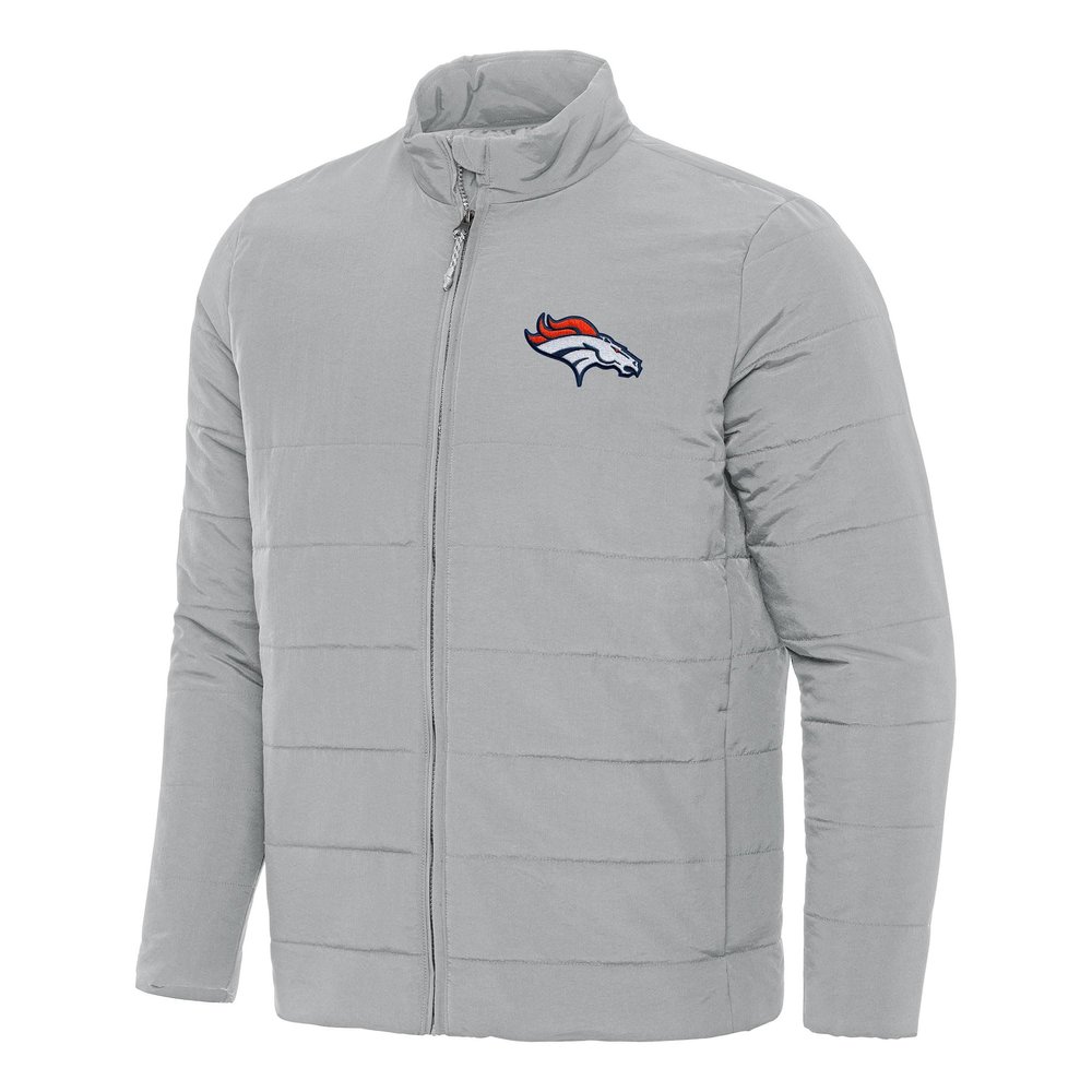 Antigua Men's Gray Denver Broncos Swelter Full-Zip Jacket