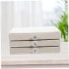 OFFSCH 45grid Jewelry Organizer Box with Clear Lid Storage Tray for Earrings Necklaces and Stackable Tabletop Jewelry Display Travel-friendly view 4