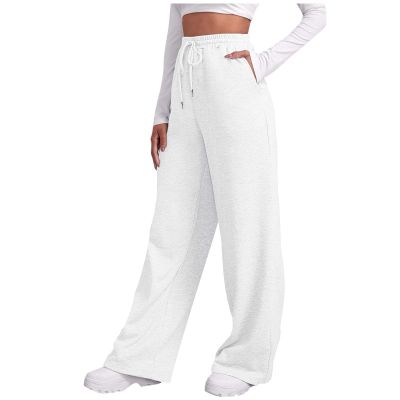 Sweatpants for Girls Baggy Wide Leg High Waisted Fleece Joggers with Pockets Trendy Casual Comfy Track Pants