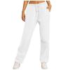 Sweatpants for Girls Baggy Wide Leg High Waisted Fleece Joggers with Pockets Trendy Casual Comfy Track Pants view 2
