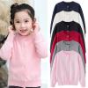 Girl's Crewneck Lightweight Button Cardigan Long Sleeve Knit Sweater Casual Cute Outerwear Toddler for Fall Winter (Red, 7-9 Years) view 2