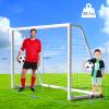 LIFERUN 2X Soccer Goal, 8x6 ft Goal Set for Backyard with Weatherproof UPVC Frame, 4X Football Nets, Carry Bag, Ground Stakes, Backyard Soccer Goal for Kids and Adults view 2