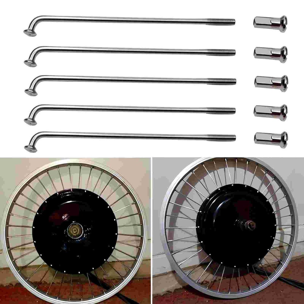 Freecycling Bicycle Spokes with Spoke caps 36 Pieces 12G 60-305mm Electric Bicycle Wheels Tires Steel Spokes Bicycle Parts Riding Accessories (95MM)