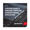 MERCURY 8M0228526 5.7L V10 400hp Outboard Vented Splash Cover, Black view 2