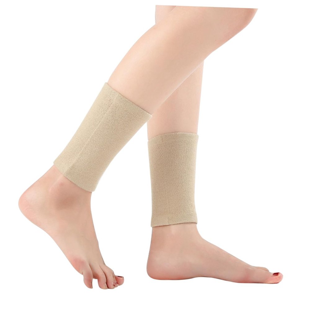 COSMEVIVI Wool Ankle Socks Elastic Breathable Foot Covers for Exercise Yoga Sports Warm and Practical Foot Sleeve Light Tan