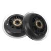 JEWEDECO 2pcs Roller Skate Wheels Transparent Pu Replacement Wheels Bearings Wear-Resistant High Elasticity for Outdoor Skating Upgrade Your Roller Skates view 1