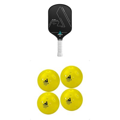 JOOLA Ben Johns Hyperion CGS 16mm Pickleball Paddle - Textured Carbon Grip Surface for Spin & Control, Added Power - Polypropylene Honeycomb Core Racket + JOOLA Primo Indoor/Outdoor Pickleball Balls
