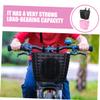 BCOATH 2pcs Plastic Bike Basket Front Cruiser Bike Basket Pink Large Capacity Bicycle Vegetable view 2