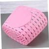 BCOATH 2pcs Plastic Bike Basket Front Cruiser Bike Basket Pink Large Capacity Bicycle Vegetable view 3