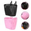 BCOATH 2pcs Plastic Bike Basket Front Cruiser Bike Basket Pink Large Capacity Bicycle Vegetable view 4