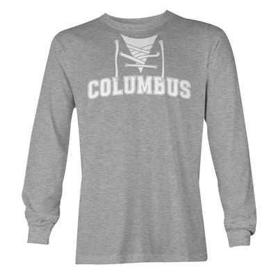 Haase Unlimited Columbus - Sports City Hockey Unisex Long Sleeve Shirt (Light Gray, Small)