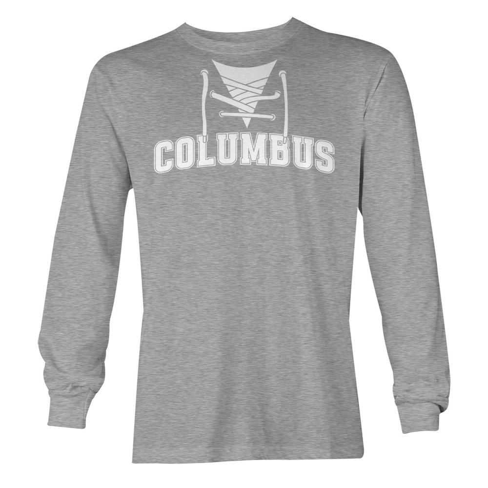 Haase Unlimited Columbus - Sports City Hockey Unisex Long Sleeve Shirt (Light Gray, Small)