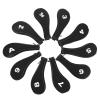 10 Pcs Golf Covers Golf Iron Rod Zipper Hat Cover Protector Covers Black view 3