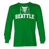 Seattle - Sports City Hockey Unisex Long Sleeve Shirt (Kelly, XX-Large) view 1