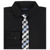 Nautica Boys' Long Sleeve Button-Down Collared Dress Shirt with Tie, Black, 18 view 2