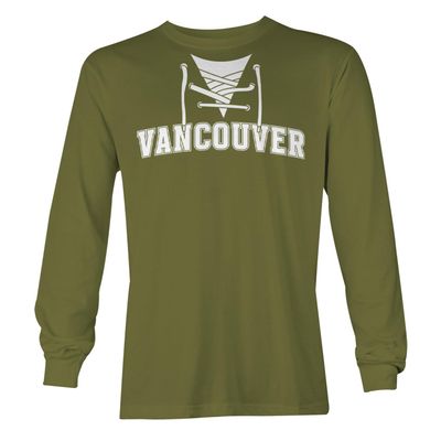 Haase Unlimited Vancouver - Sports City Hockey Unisex Long Sleeve Shirt (Olive, Small)