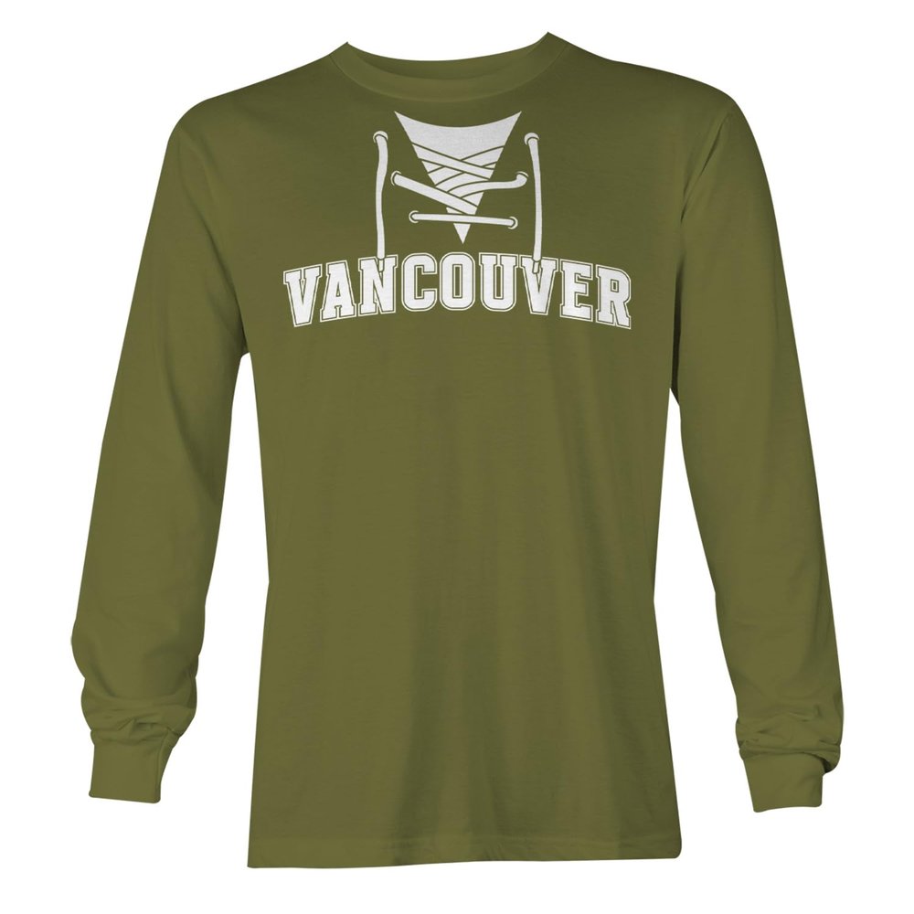 Haase Unlimited Vancouver - Sports City Hockey Unisex Long Sleeve Shirt (Olive, Small)