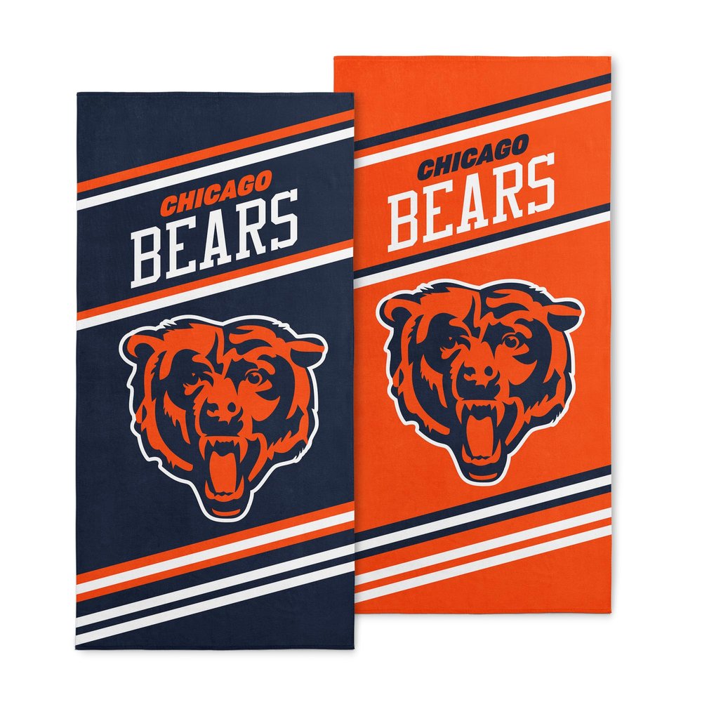Northwest NFL Sprung Beach Towels 2PK 30X60, Chicago Bears