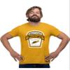 Go All Out 4X-Large Gold Mens Mustard Label Funny Group Halloween Costume T-Shirt view 1