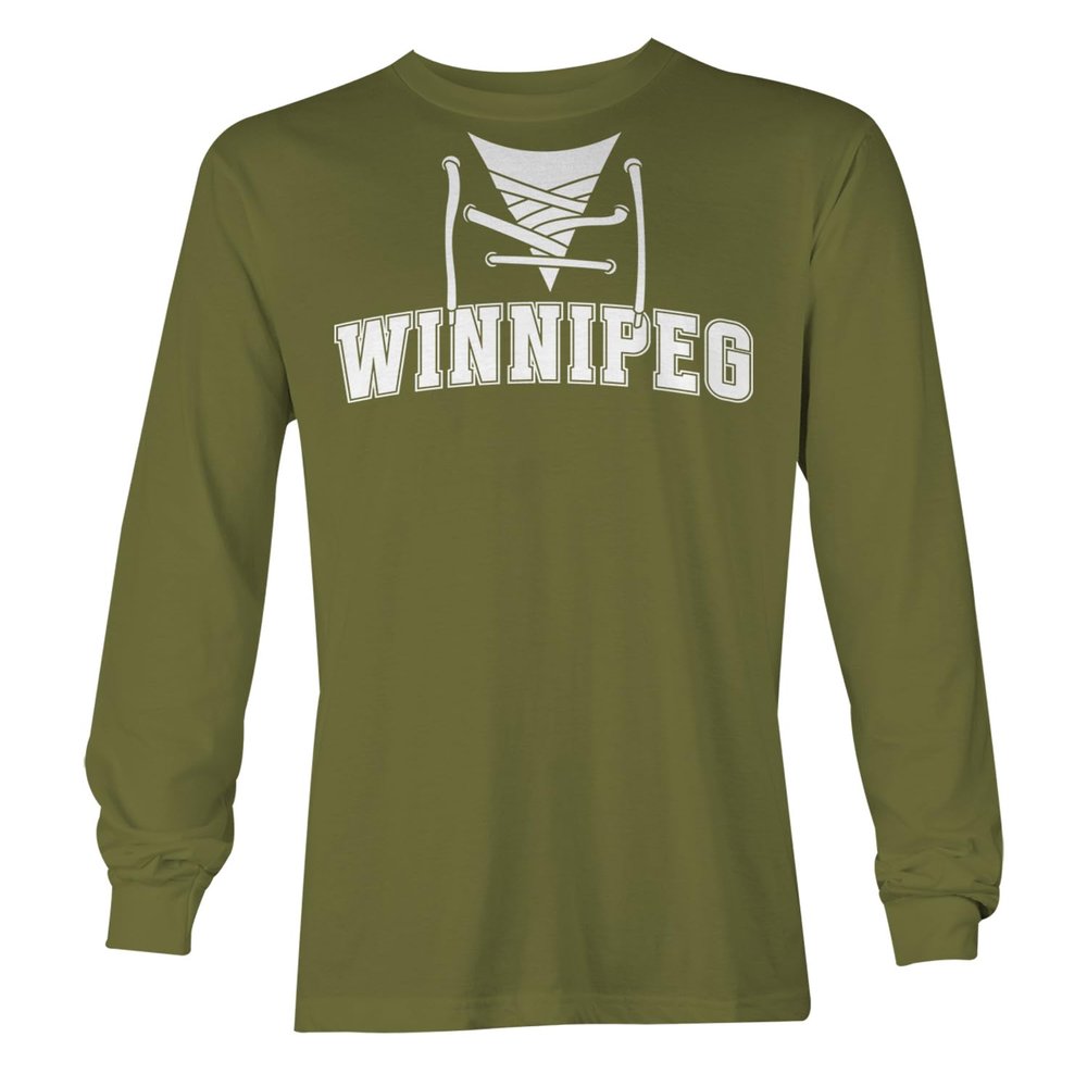 Haase Unlimited Winnipeg - Sports City Hockey Unisex Long Sleeve Shirt (Olive, XX-Large)