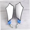 NULYLU 2pcs Alloy Bike Rearview Mirrors Lightweight Convex Safety Mirrors for Electric Bikes Motorcycles Scratch Resistant Unique Design Easy Installation Blue view 2