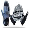 Ghost Padded Football Receiver Gloves - Padded Stealth Football Gloves with Elite Tacky Grip Palms Battle College Receiver Be a Villain Not a Joker with Youth Kid, Men Boys (Ghost Gray, Adult Small) view 1