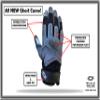 Ghost Padded Football Receiver Gloves - Padded Stealth Football Gloves with Elite Tacky Grip Palms Battle College Receiver Be a Villain Not a Joker with Youth Kid, Men Boys (Ghost Gray, Adult Small) view 2