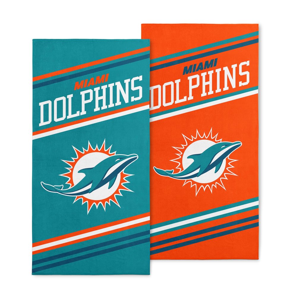 Northwest NFL Sprung Beach Towels 2PK 30X60, Miami Dolphins