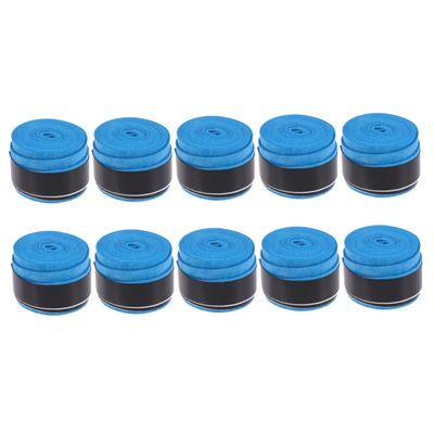 Gogogmee 10pcs Blue Anti-Slip Racket Grip Super Absorbent Overgrip for Badminton Tennis and Squash Moisture-Wicking Sweat Band for Enhanced Control