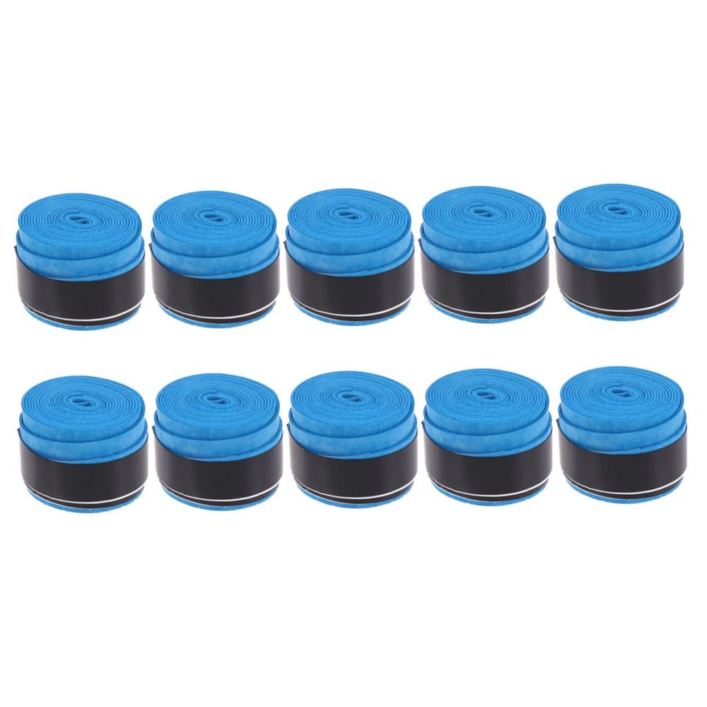 Gogogmee 10pcs Blue Anti-Slip Racket Grip Super Absorbent Overgrip for Badminton Tennis and Squash Moisture-Wicking Sweat Band for Enhanced Control