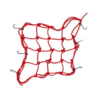 Anneome Rear Frame Elastic Luggage Net Cover Rubber Cargo Net for Motorcycle Bike and ATV Red for Securing Gear and Personal Belongings