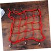 Anneome Rear Frame Elastic Luggage Net Cover Rubber Cargo Net for Motorcycle Bike and ATV Red for Securing Gear and Personal Belongings view 2