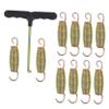 GOOHOCHY 1set Practical Galvanized Steel Trampoline Springs Drag Hooks Tension Springs for Outdoor Trampoline Accessories Easy Installation and for Enhanced Jumping