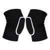 TOBBOMEY Thick Knee Pads for Volleyball Dance Skating Anti-slip Support for Girls and Women Flexible Breathable Multi-sport Use Black with White Trim view 1