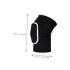 TOBBOMEY Thick Knee Pads for Volleyball Dance Skating Anti-slip Support for Girls and Women Flexible Breathable Multi-sport Use Black with White Trim view 2