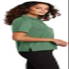Mercer+Mettle Women's Stretch Jersey Polo | Short Sleeve Work Polo for Women, Moisture Wicking Jersey Shirt, Sage, Medium view 2