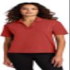 Mercer+Mettle Women's Stretch Jersey Polo | Short Sleeve Work Polo for Women, Moisture Wicking Jersey Shirt, Terracotta, Small view 1