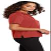 Mercer+Mettle Women's Stretch Jersey Polo | Short Sleeve Work Polo for Women, Moisture Wicking Jersey Shirt, Terracotta, Small view 2