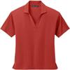 Mercer+Mettle Women's Stretch Jersey Polo | Short Sleeve Work Polo for Women, Moisture Wicking Jersey Shirt, Terracotta, Small view 4