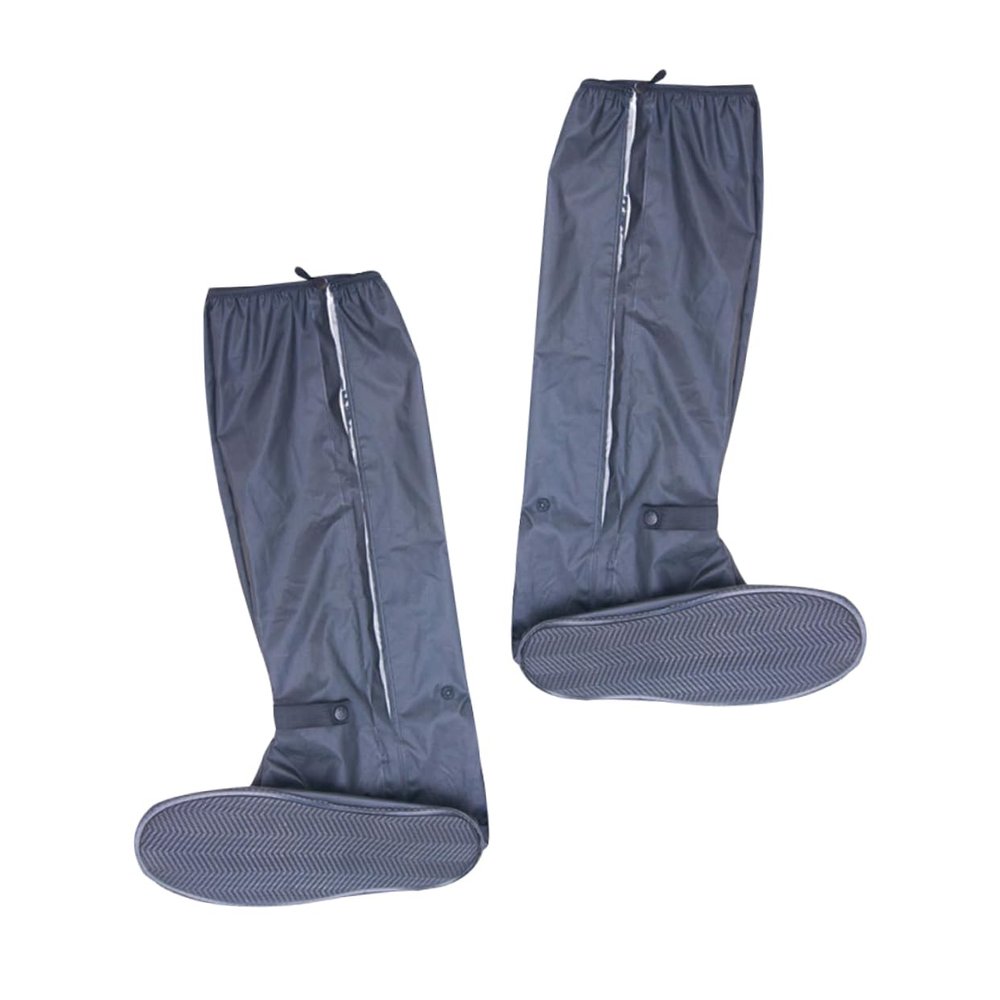 BESTYASH 1pair Thickened Overshoes for Men and Women Rainproof Shoe Covers Zipper Design Non-slip Cycling Protector for Outdoor Use