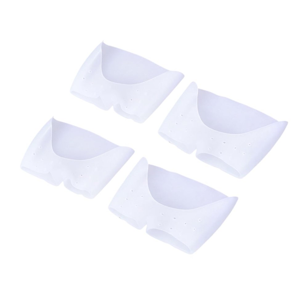 2 Pair Sebs Toe Shoe Cover with Hole Open Toe White