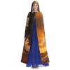YKJJFVZ Palm Tree Print Rogue Cosplay Adult Halloween Witch Hooded Cloak Cape Unisex Costume For Horror Parties Masquerade view 2